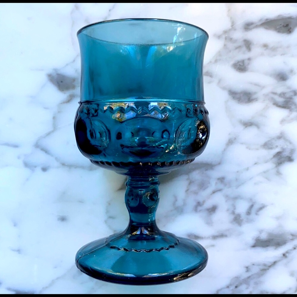 Indiana Glass • 2 • Vintage • Kings Crown • Colony Blue